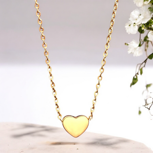 Golden Love Heart Necklace