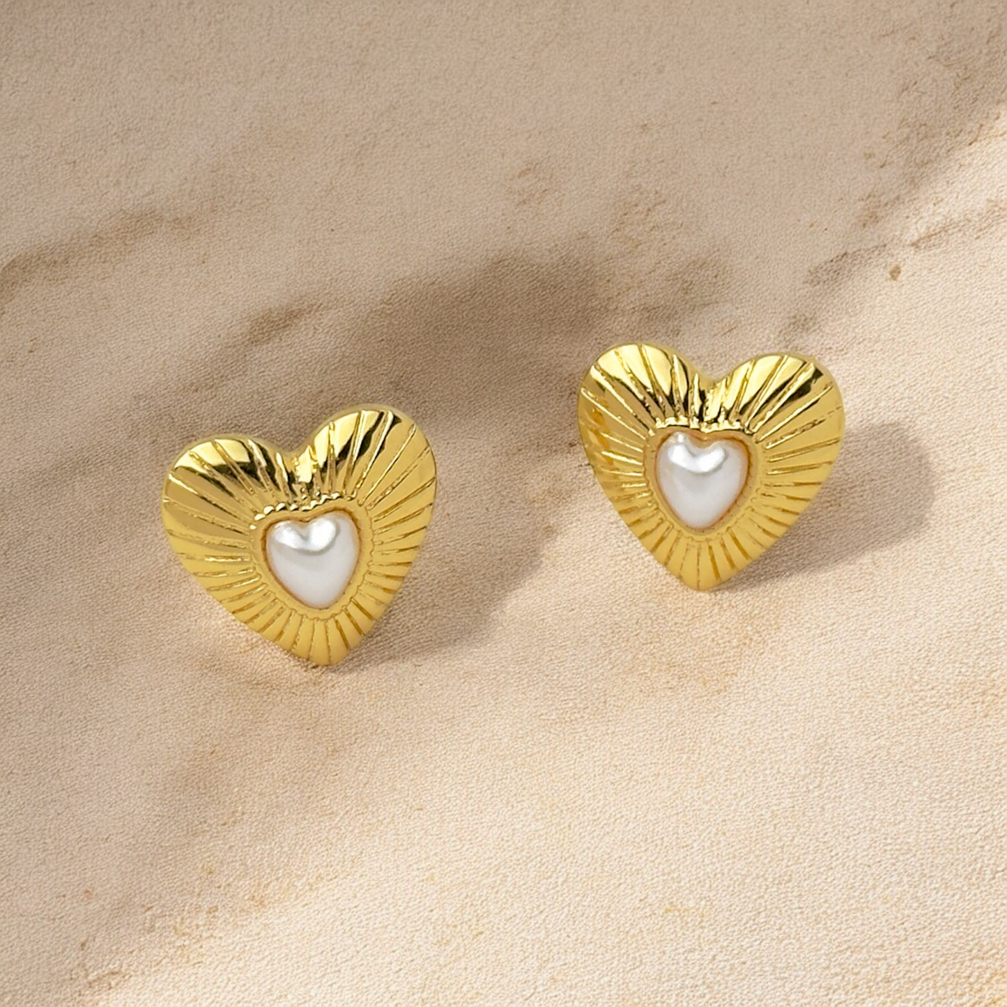 Aurora Heart Studs