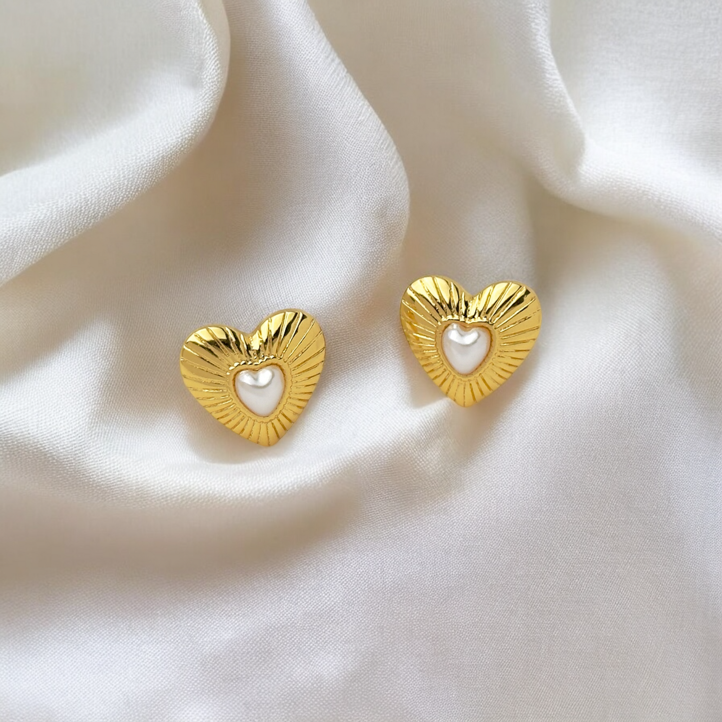 Aurora Heart Studs