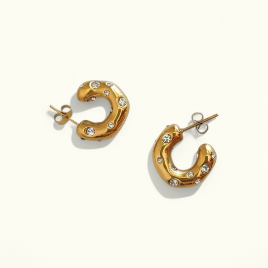 Aurelle Crystal Hoops