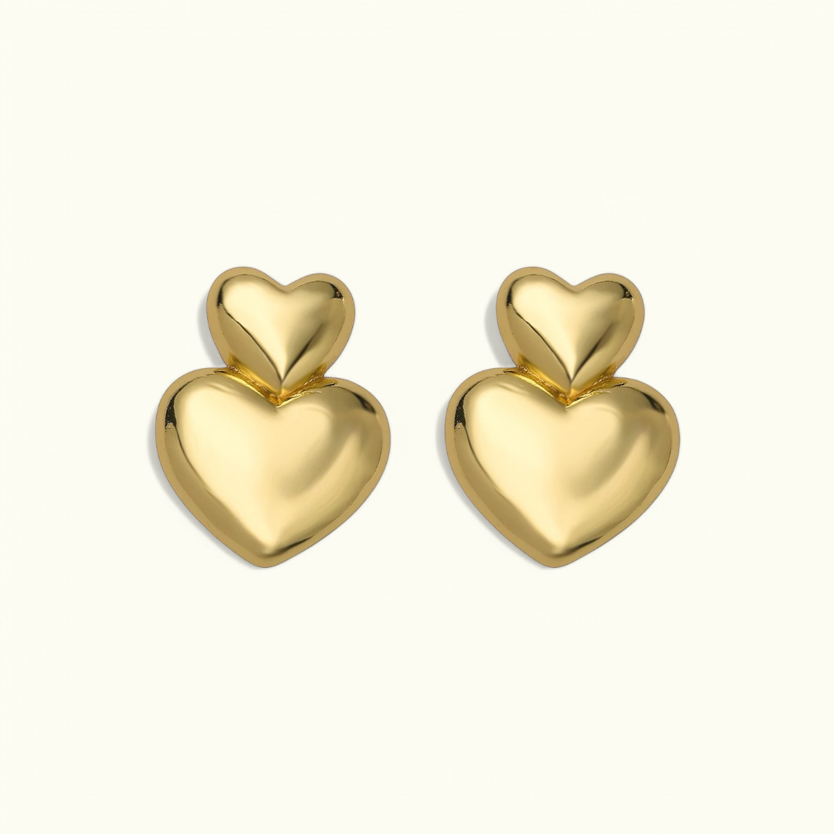 Duo Heart Studs