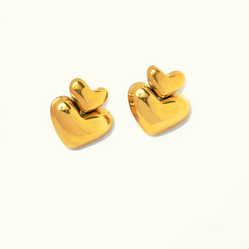Lustre Heart Studs