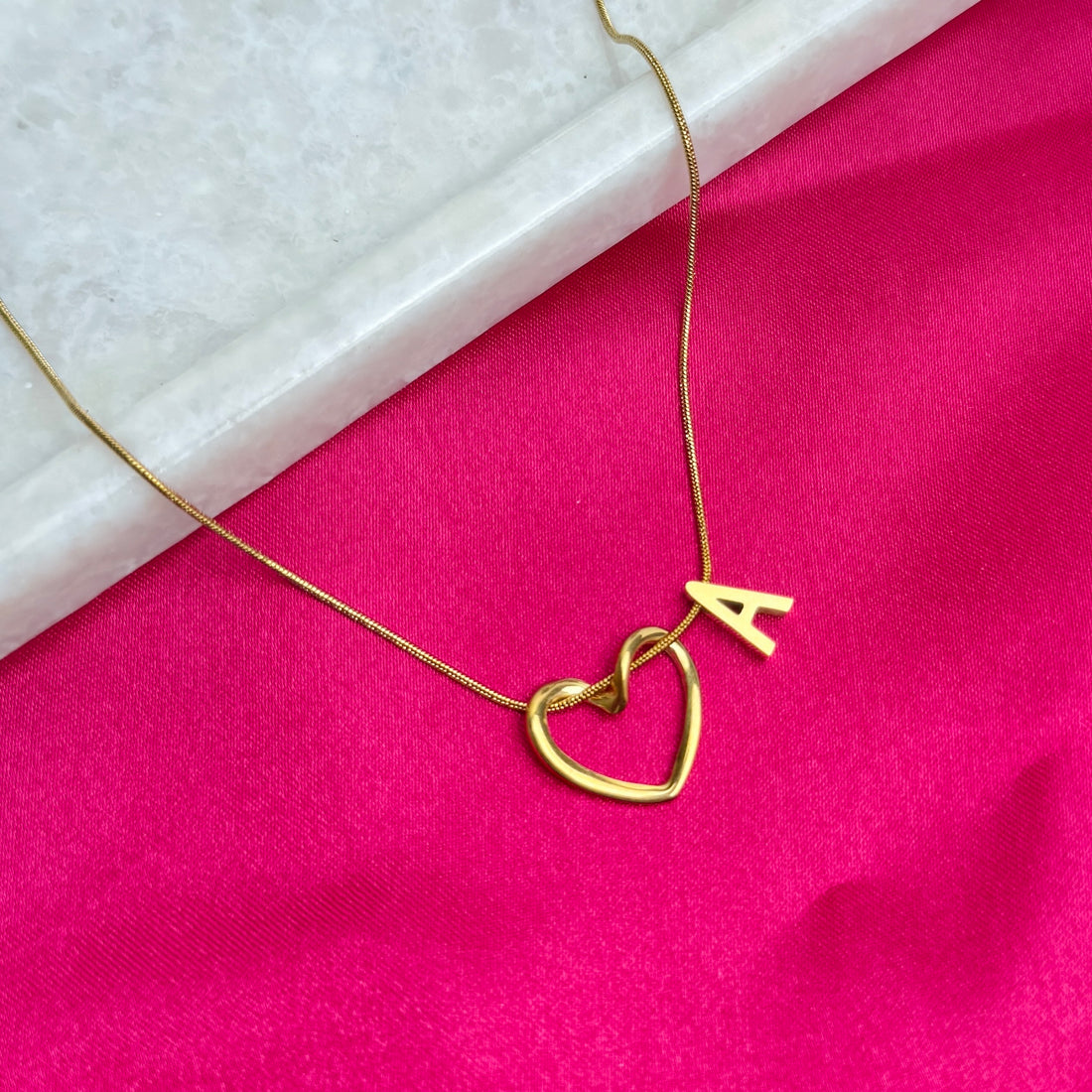 HeartStopper Initial Necklace