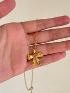 Rosé Bow Necklace