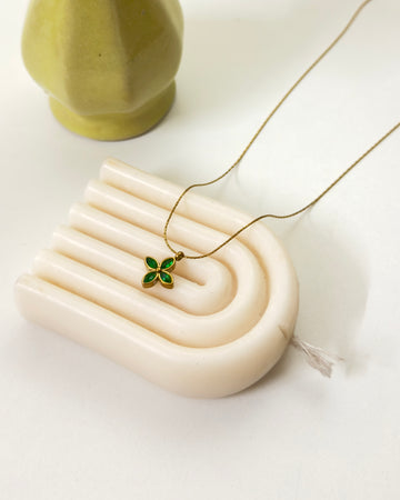 Emerald Clover Necklace