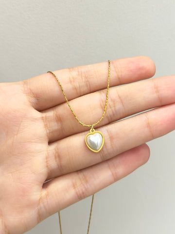 Pearl Heart Necklace