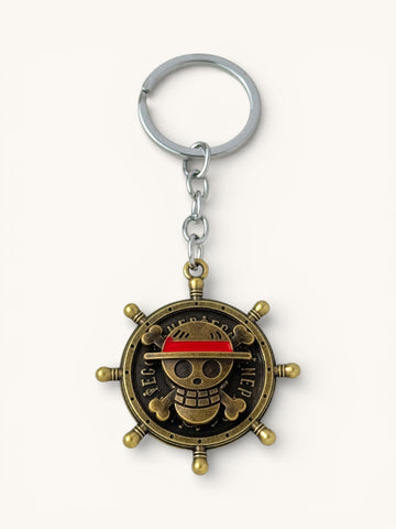 Monkey D. Luffy Skull Emblem Spinner Keychain – One Piece