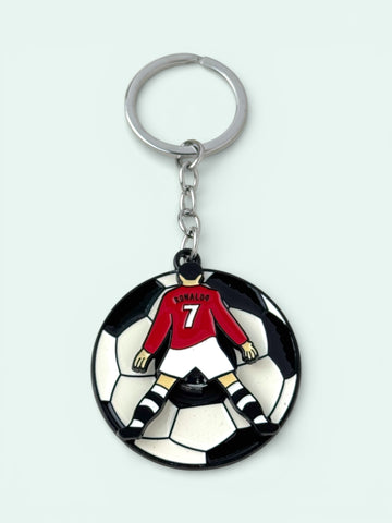 Cristiano Ronaldo Red Jersey #7 Spinner Keychain – Football Edition
