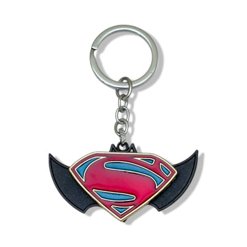 Superman x Batman logo keychain – fusion