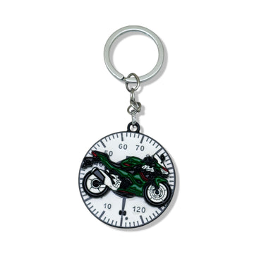 Ninja Green Bike Keychain
