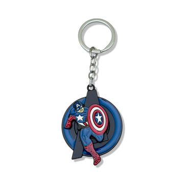 Captain America keychain – blue action pose