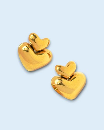 Lustre Heart Studs