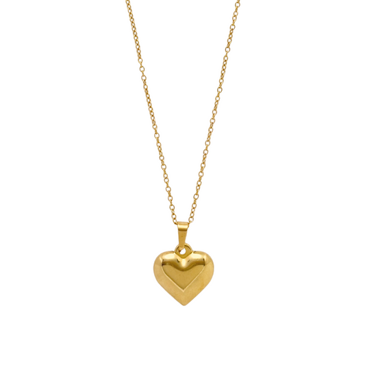 Puffy Heart Charm Necklace