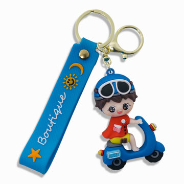 Scooty Boy Keychain – Blue