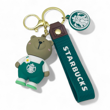 Starbucks bear keychain – flower outfit