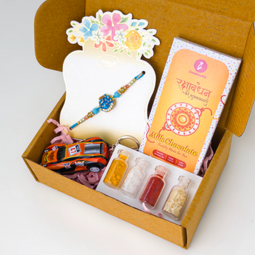 Blue Peacock Rakhi Hamper – From Sister to Brother