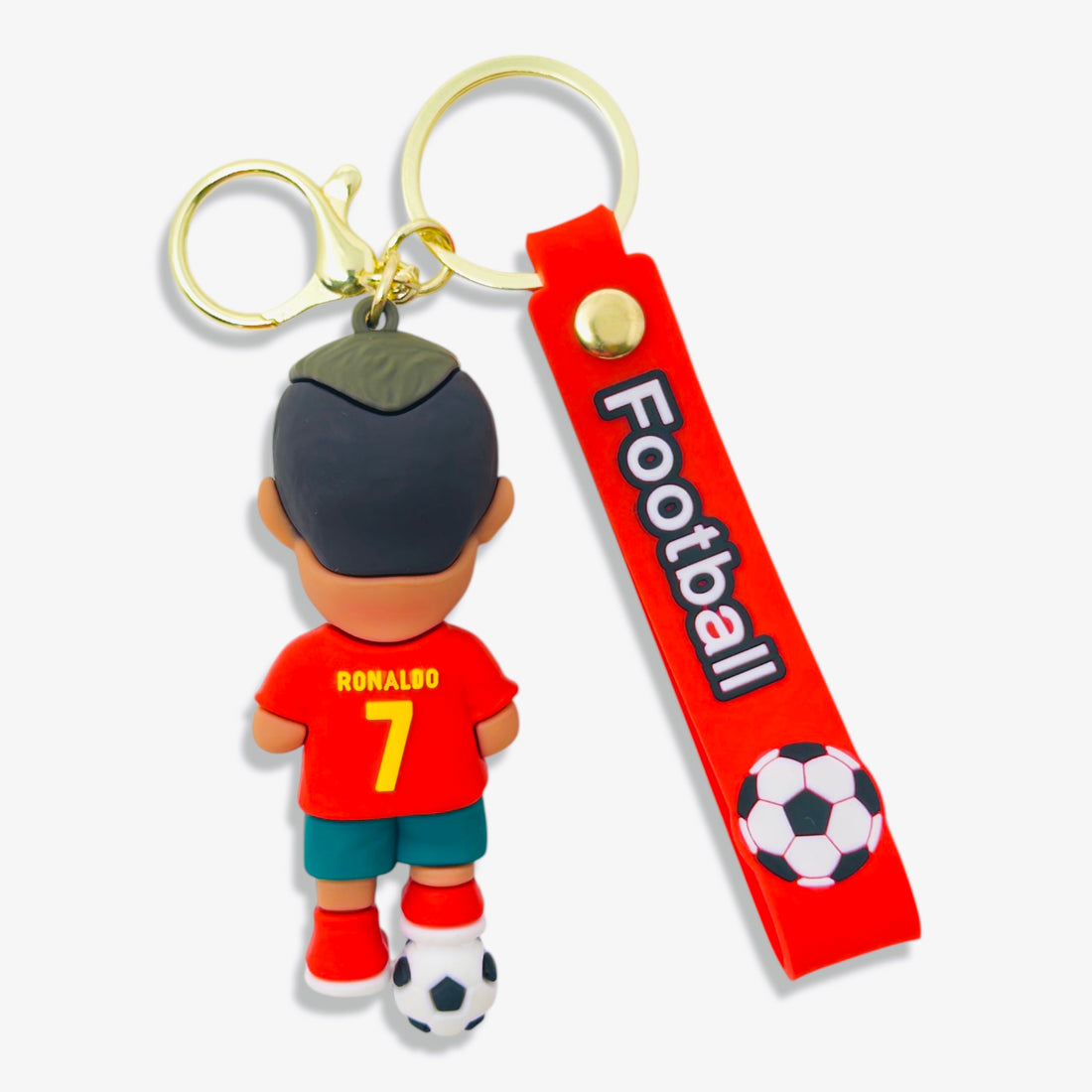 Red Footballer Keychain