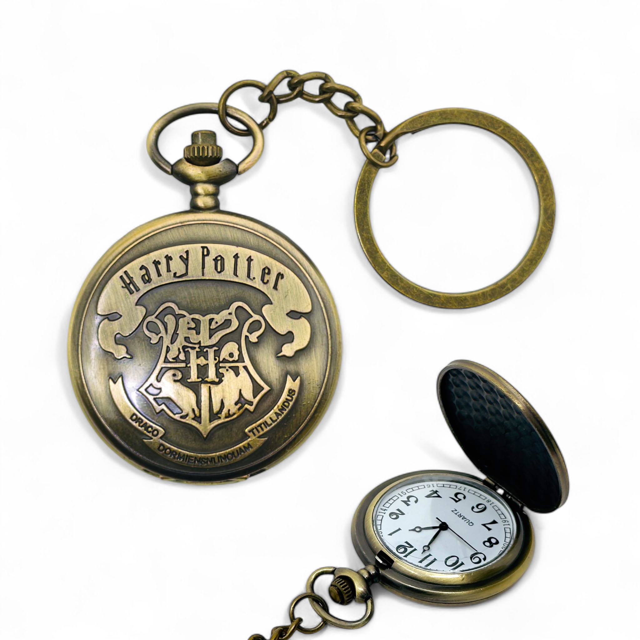 Potter Legacy Crest Pocket Watch Keychain
