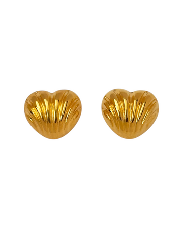 Shell Heart Studs
