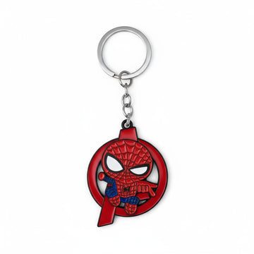 Spider Hero Metal Spinner Keychain