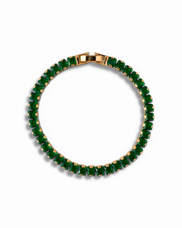 Emerald Glow Tennis Bracelet