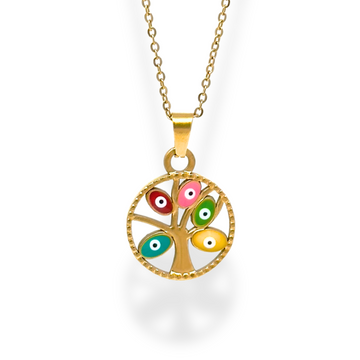 Astrid Tree Evil Eye Necklace