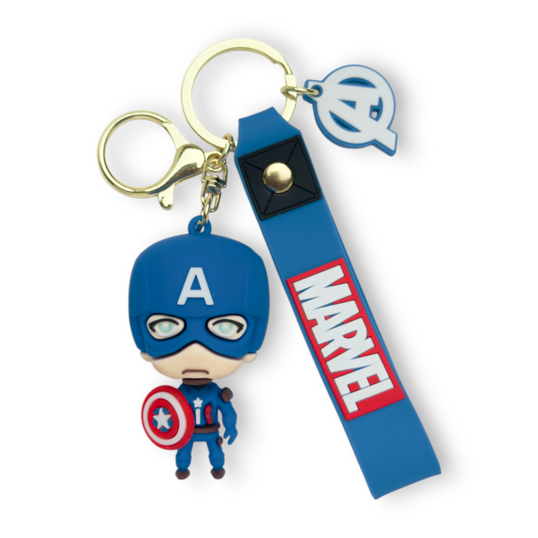 Captain Braveheart Marvel Captain America Keychain with Avengers Charm