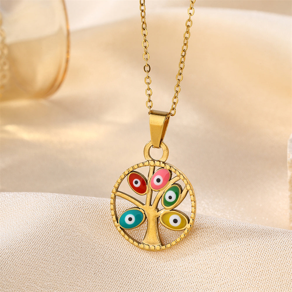 Astrid Tree Evil Eye Necklace