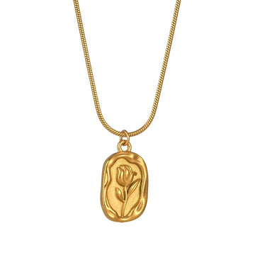 Rose Medallion Necklace - Classic