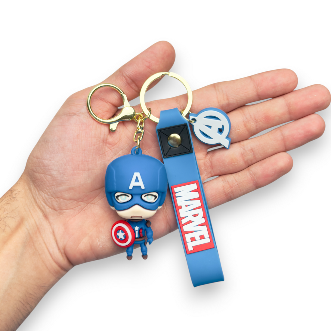 Captain Braveheart Marvel Captain America Keychain with Avengers Charm