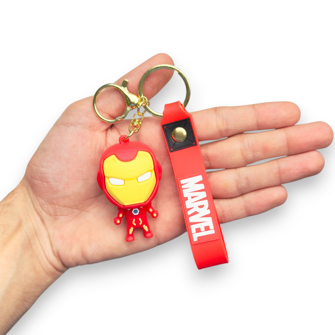 Iron Legend Mark 85 Marvel Iron Man Keychain with Red Strap