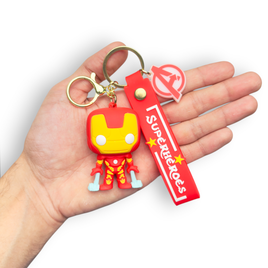 Iron Hero Blaster Marvel Iron Man Keychain with Superheroes Strap